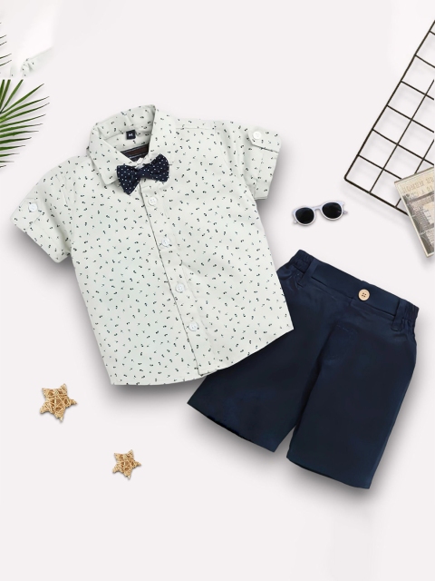 TinyBrezy Kids Printed Short Sleeves Shirt With Shorts