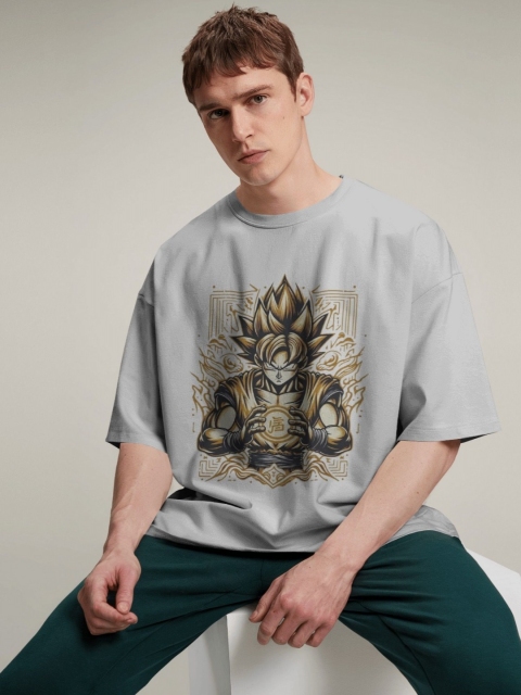 Silver Moon Clothing Men Graphic Oversized T-shirt - Image 4