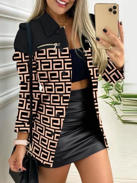 StyleCast Geometric Casual Jacket