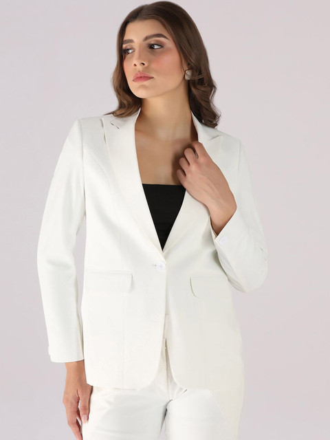 TAHVO Notched Lapel Single Breasted Blazer