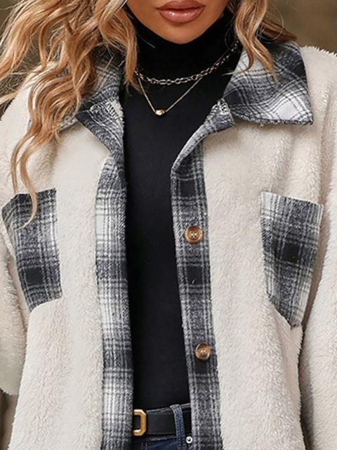 StyleCast x Revolte Checked Open Front Shrug - Image 2