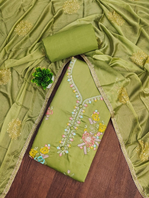 Panzora Embroidered Unstitched Dress Material
