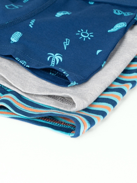ariel Boys Pack Of 3 Printed Trunks AR-BT-P3-S1-blue strZ - Image 6