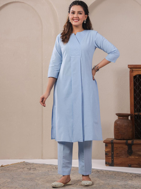 Span Women Solid Cotton Co-Ords