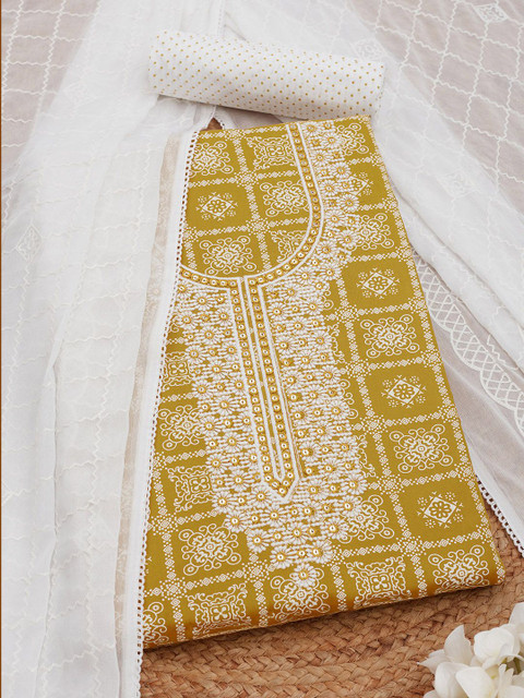 Soch Printed Viscose Rayon Unstitched Dress Material