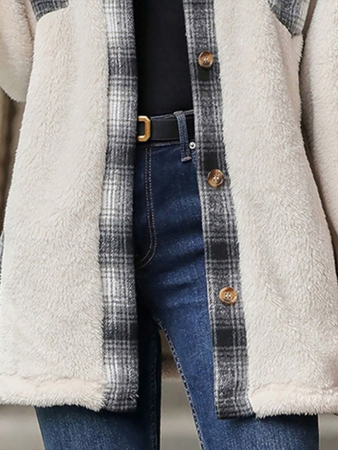 StyleCast x Revolte Checked Open Front Shrug - Image 3
