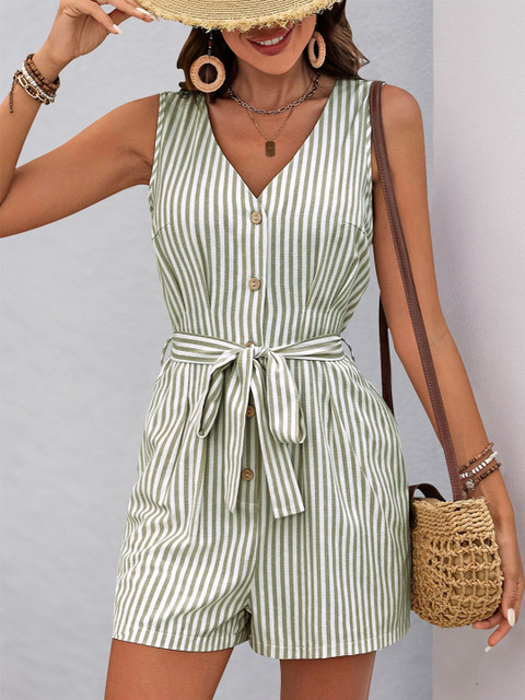 StyleCast x Revolte Striped Jumpsuit