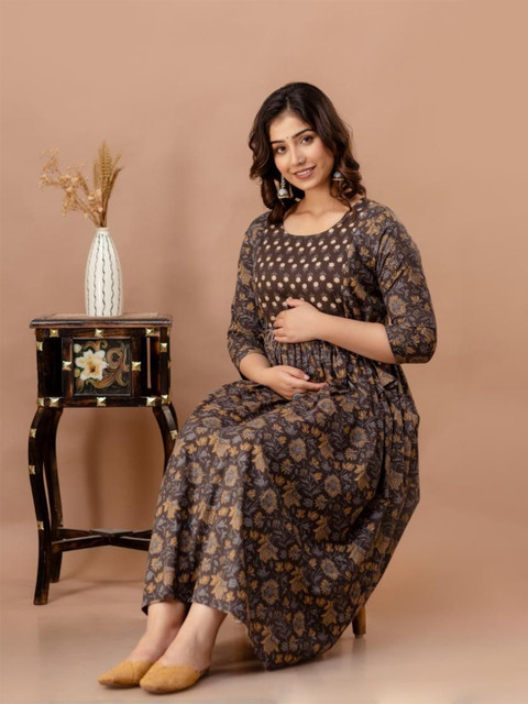 Fashion4word Women Floral Printed Floral Maternity Kurta