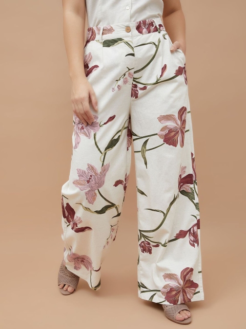 CODE by Lifestyle Women Floral Printed Loose Fit Trousers