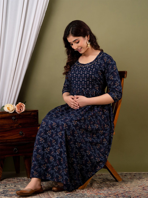 Fashion4word Women Floral Printed Floral Maternity Kurta