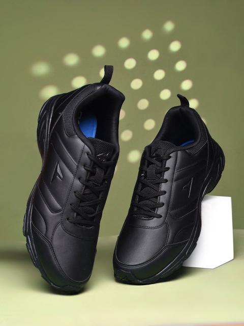 Bata Men PU Round Toe Lace-Ups Sneakers