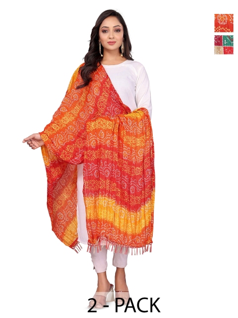 Moda Rapido Selection Of 2 Bandhani Printed Dupattas