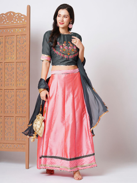 Kiana House Of Fashion Embroidered Ready to Wear Lehenga & Blouse With Dupatta