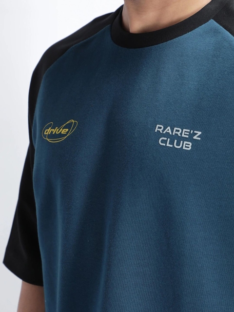 RARE RABBIT Men Graphic Printed Round Neck Cotton Oversized T-shirt - Image 3