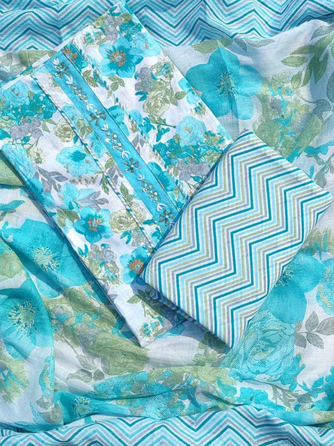 GC 80 BY GAURI COLLECTION Printed Pure Cotton Unstitched Dress Material