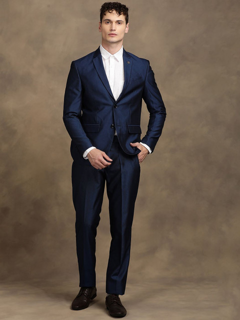 Turtle Self-Design Tailored Fit Single-Breasted 2 Piece Suits