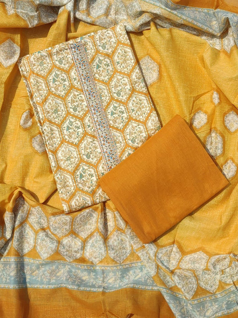 GC 80 BY GAURI COLLECTION Floral Printed Pure Cotton Unstitched Dress Material