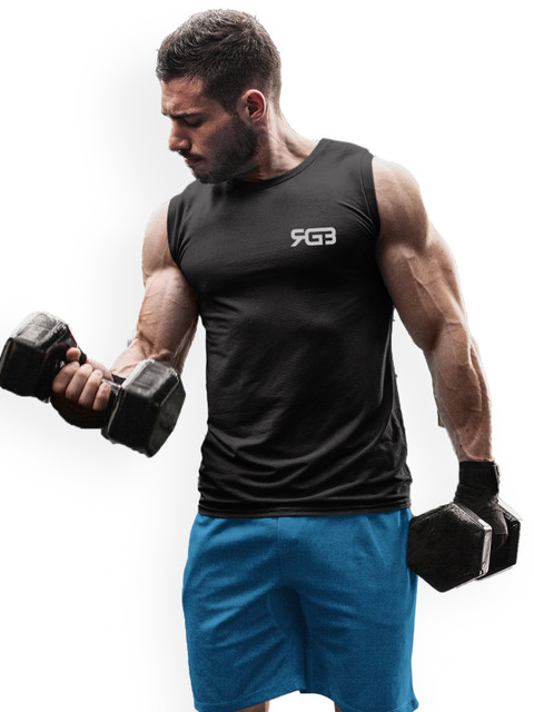 3Colors Dri-Fit Athleisure Wear Gym Innerwear Vest VEST-CCUT-RGB LOGO-BLK_M - Image 3