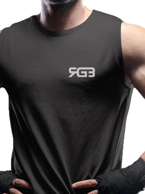 3Colors Dri-Fit Athleisure Wear Gym Innerwear Vest VEST-CCUT-RGB LOGO-BLK_M - Image 2