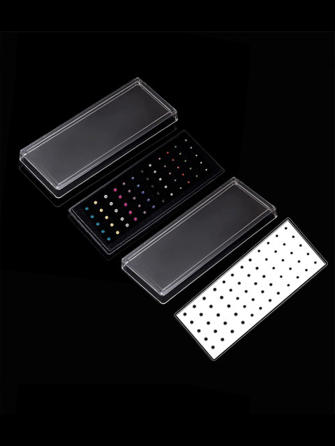 VAMA Set Of 120 Silver-Plated Stainless Steel Stud Nosepin