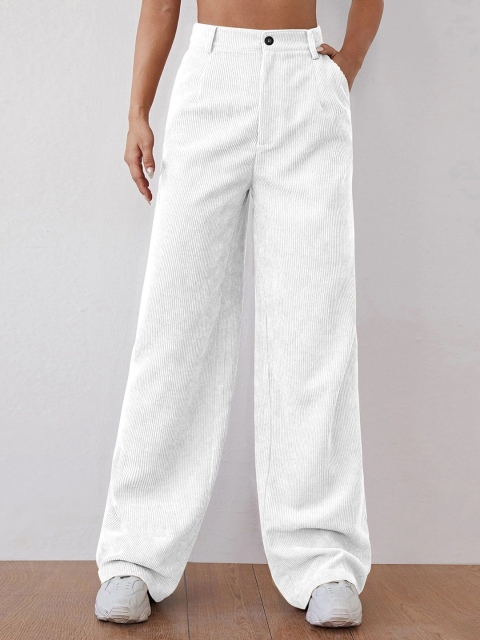 RAJOVATI Women Loose Fit Parallel Trousers