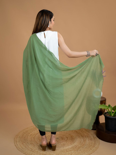 HELLA FASHIONS Cotton Dupatta With Taping Border - Image 5