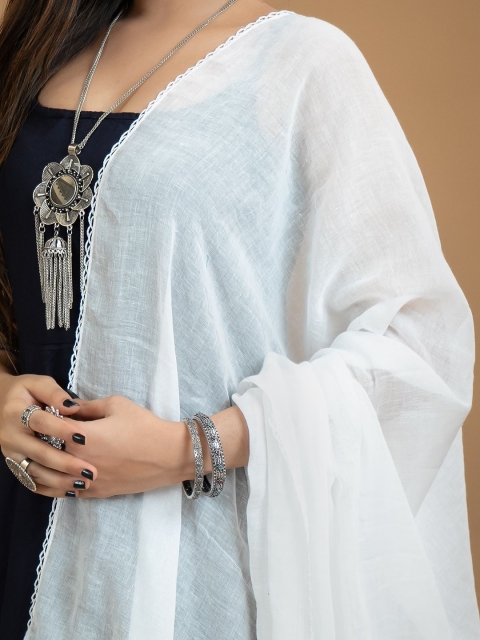 HELLA FASHIONS Cotton Dupatta With Taping Border - Image 2