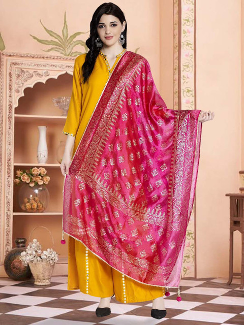 Moda Rapido Floral Printed Gotta Patti Dupatta