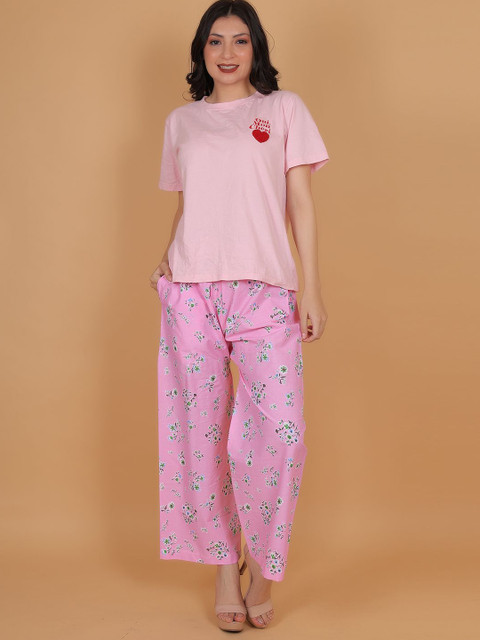 Trendzmy Women Floral Printed Cotton Palazzos