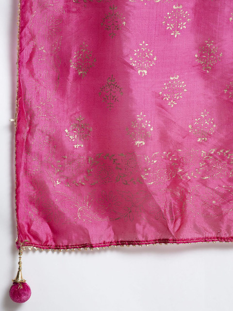 Moda Rapido Floral Printed Gotta Patti Dupatta - Image 2