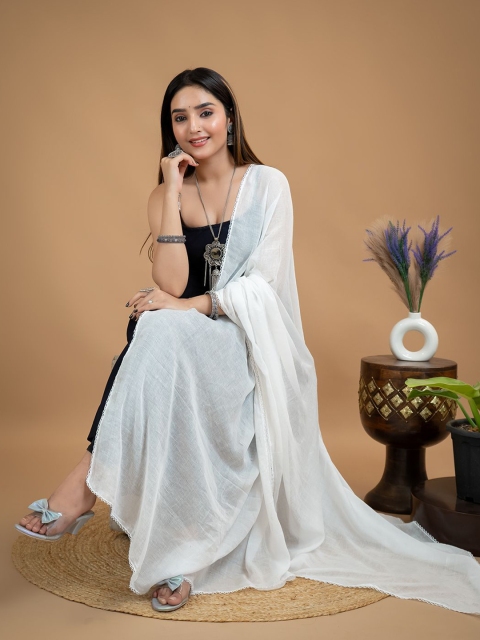 HELLA FASHIONS Cotton Dupatta With Taping Border - Image 6