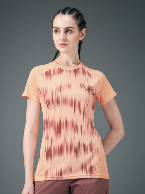 Technosport Abstract Printed Antimicrobial TECHNOCOOL+ Slim Fit Sports T-shirt