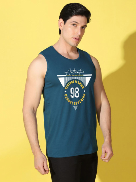 WOOSTRO Men Pack of 2 Typography Printed Round Neck T-shirts - Image 3