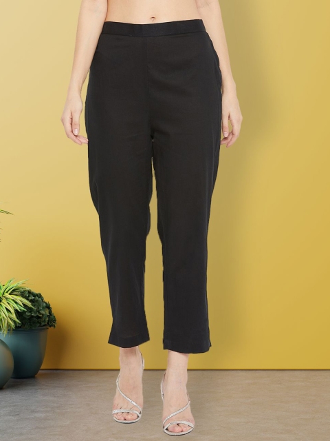 all about you Women Smart High-Rise Slim Fit Trousers