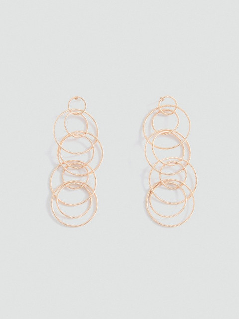 MANGO Circular Drop Earrings