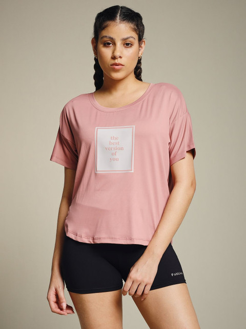 MKH Elevated Essentials Typography Printed Round Neck Dri-FIT Relaxed Fit T-shirt