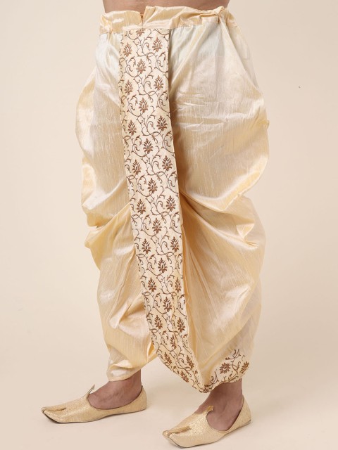 W & G Men Relax Fit Embroidered Ethnic Dhoti - Image 2