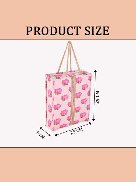 Kuber Industries Cream 4 Pcs Silk Cloth Gift Bag with Zipper Lace and Handle - Image 6