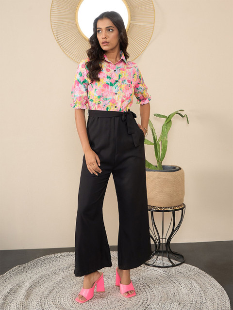 Chemistry Printed Basic Jumpsuit