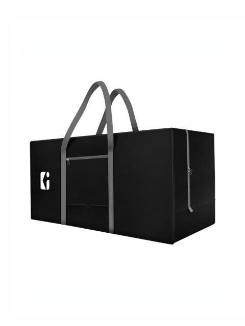 Aura Black & Grey Durable 2 Compartments Storage Bags For Clothes Large Organisers