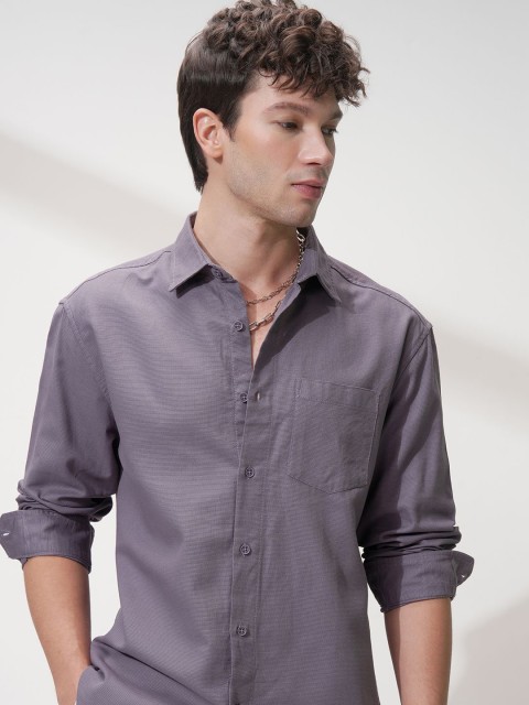 HIGHLANDER Cutaway Collar Relaxed Fit Shirt