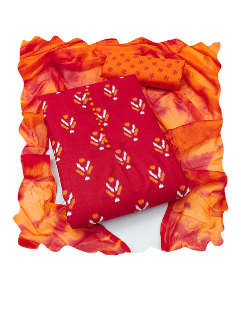 HERE&NOW Geometric Printed Unstitched Dress Material - Image 5