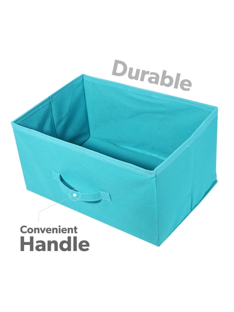 Kuber Industries Green Set of 4 Non Woven Drawer Storage Foldable Cloth Storage Organisers - Image 5