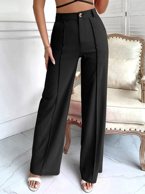 Stylecast X Slyck Button Closure Regular Fit Trouser