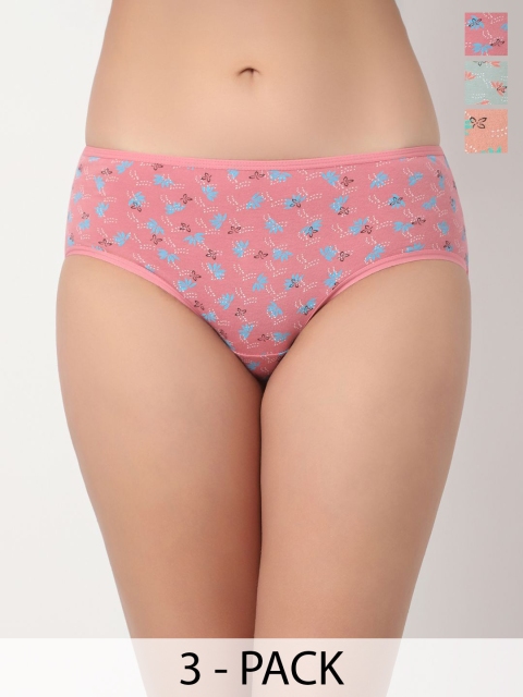 Juliet Pack Of 3 Printed Hipster Briefs 7094-2XL