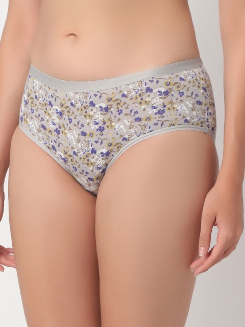 Juliet Pack Of 3 Floral Printed Mid-Rise Stretchable Hipster Briefs 7096-M - Image 4