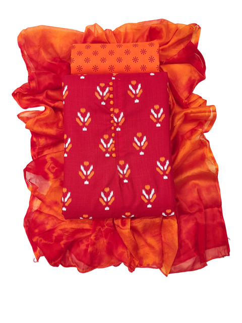 HERE&NOW Geometric Printed Unstitched Dress Material - Image 6