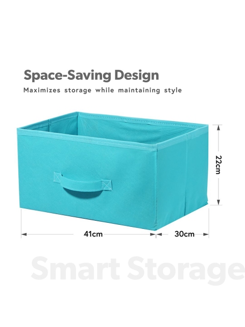 Kuber Industries Green Set of 4 Non Woven Drawer Storage Foldable Cloth Storage Organisers - Image 7