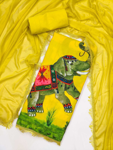 LeeliPeeri Designer Printed Unstitched Dress Material