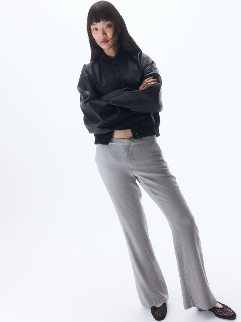 H&M Women Skinny Fit Mid-Rise Tailored Trousers